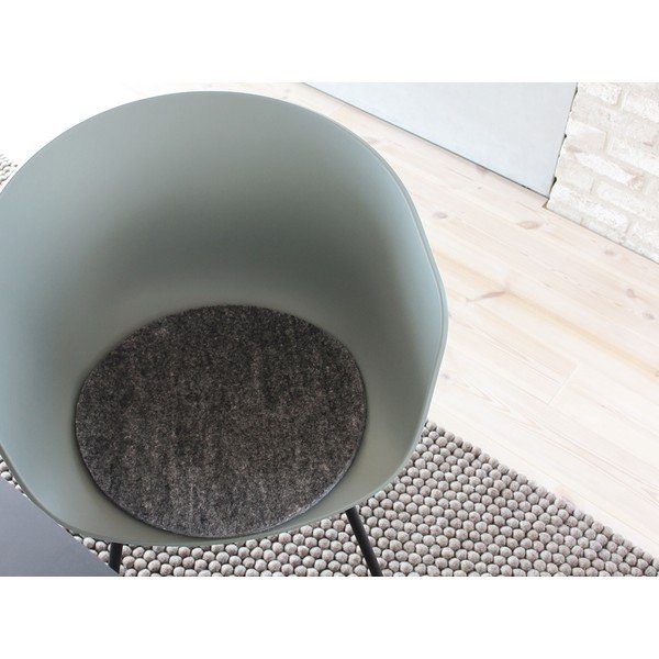 Felt Chair Pad antracit kötött gyapjú székpárna, ⌀ 40 cm - Wooldot-image-2