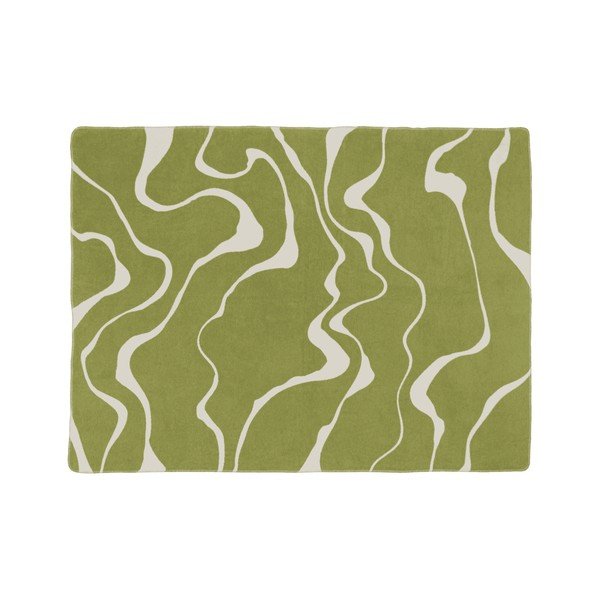 Zöld-krémszínű takaró 150x200 cm Felu – noo.ma