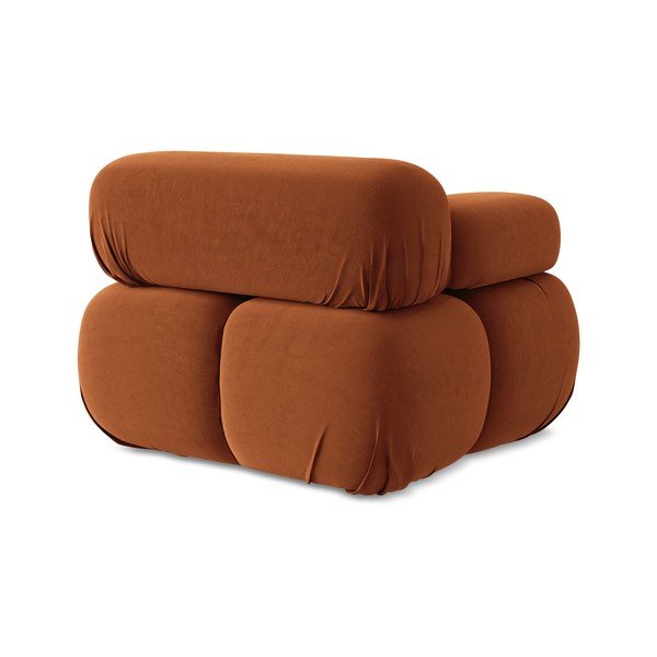 Narancssárga bársony kanapé modul (bal oldali) Lokua – Makamii-image-4