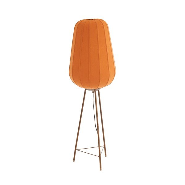 Terrakotta színű állólámpa textil búrával (magasság 133 cm) Bibury – Light & Living