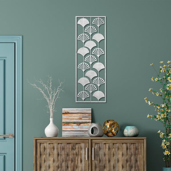 Fém fali dekoráció 32x90 cm Gingko – Wallity-image-1