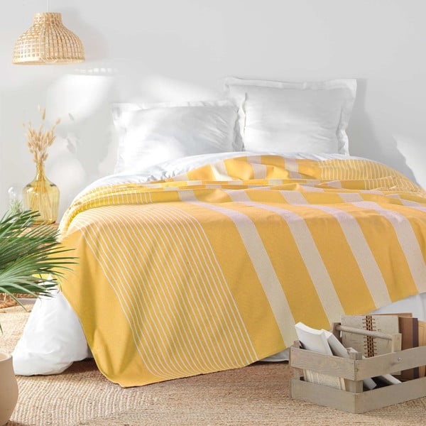 Sárga ágytakaró 220x240 cm Adele – douceur d'intérieur-image-2