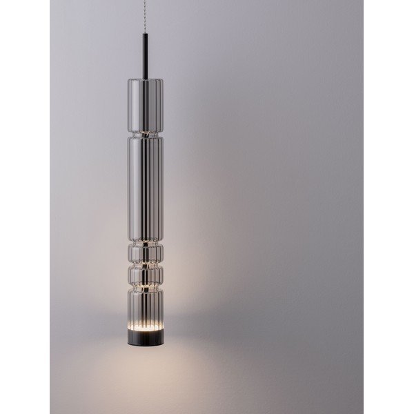 Szürke üveg LED függőlámpa ø 8 cm Bento – Nova Luce-image-1