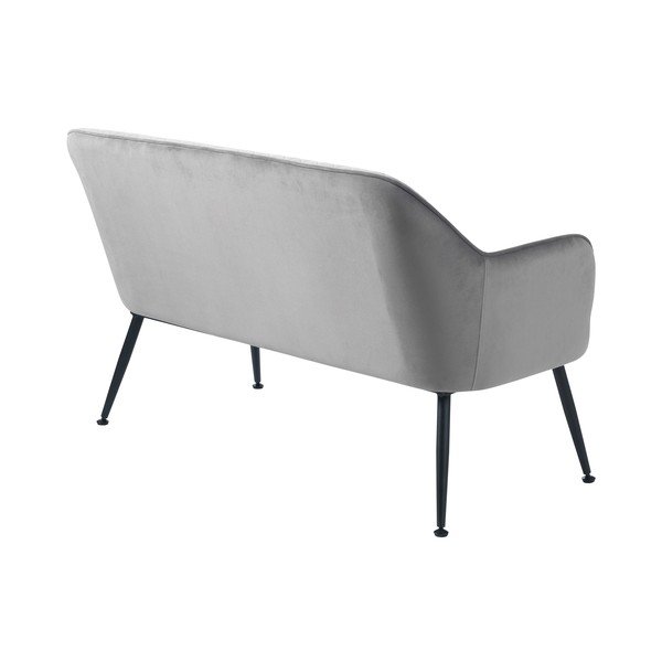 Világosszürke bársony kanapé 129 cm Berrie – Unique Furniture-image-4