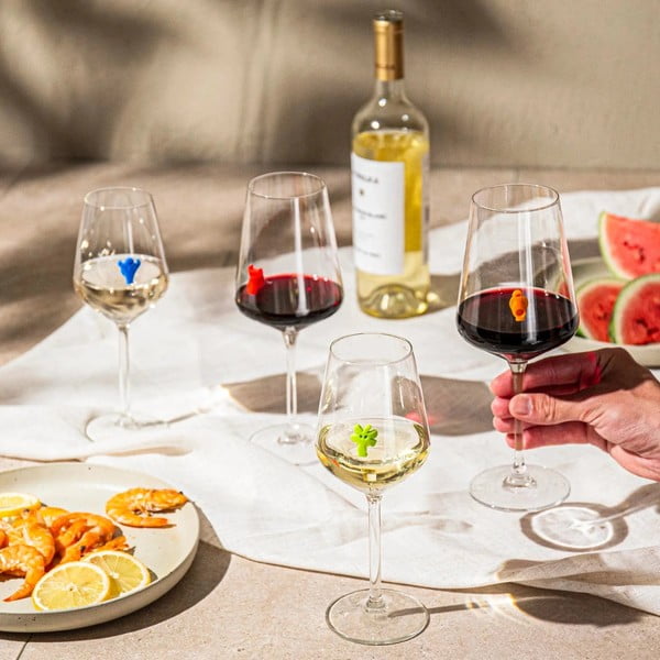 Szilikon pohárjelölő szett Paty people – VacuVin-image-1