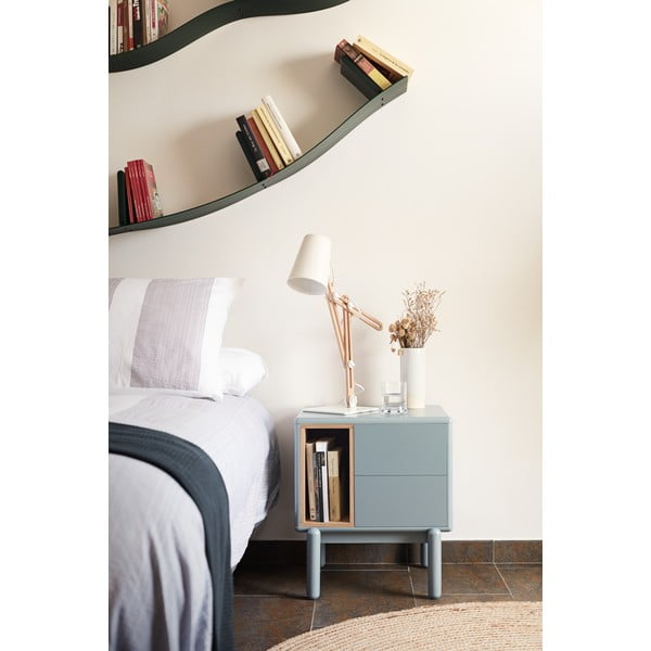 Kék-szürke éjjeliszekrény Corvo – Teulat-image-1