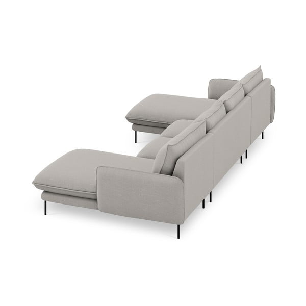 Vienna világosszürke U alakú kanapé - Cosmopolitan Design-image-4