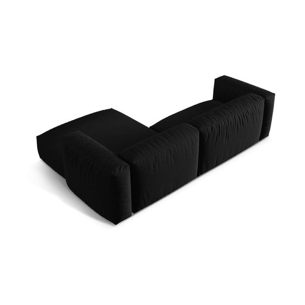 Fekete moduláris sarokkanapé (jobb oldali) Martina – Micadoni Home-image-4