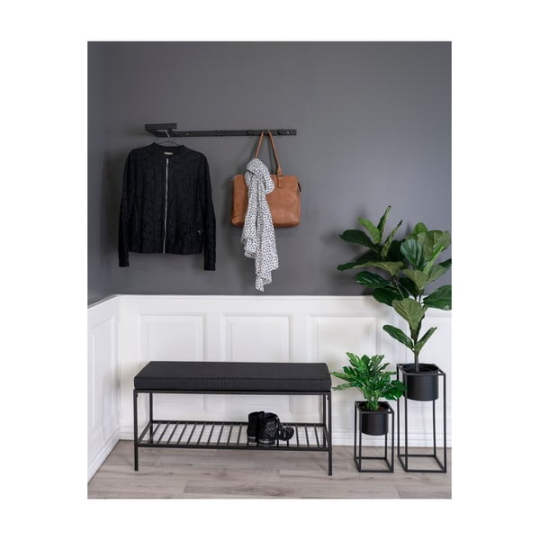 Fekete fém fali fogas Trento – House Nordic-image-2