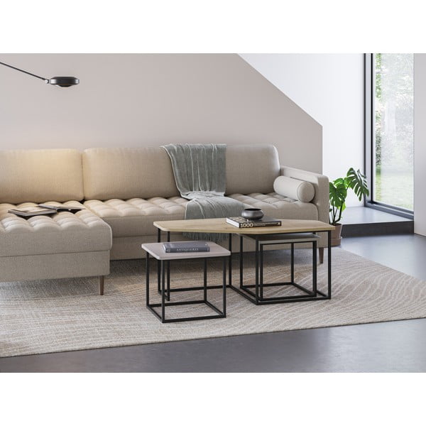 Dohányzóasztal szett 3 db-os 60x111,5 cm Zoya – Marckeric-image-1