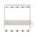 Fehér-natúr színű fém fali fogas polccal Estique – Umbra