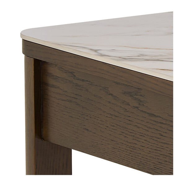 Bézs-sötétbarna dohányzóasztal kerámia asztallappal 70x130 cm Southampton – Actona-image-4