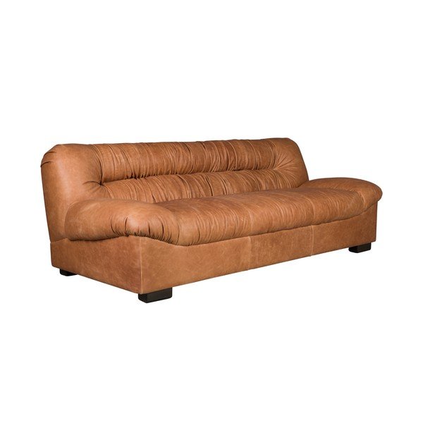 Konyakbarna bőr kanapé 214 cm Douglas – Dutchbone-image-2