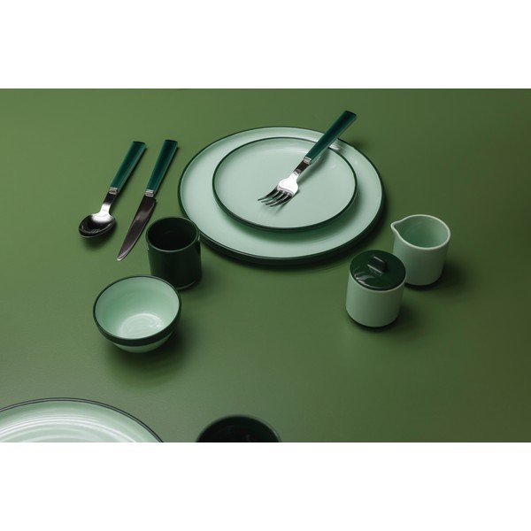 Zöld kőedény tányér ø 26 cm Duo – ONA-image-1