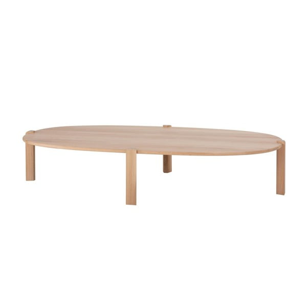 Natúr színű tölgyfa dohányzóasztal 100x180 cm Kulin – Gazzda