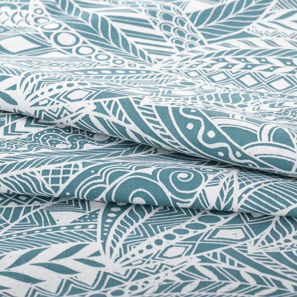 Zöld-kék kétszemélyes pamut ágyneműhuzat 200x200 cm Averi Mexica – Restilo-image-1