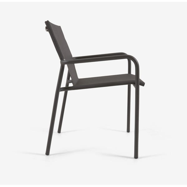 Zaltana fekete alumínium kerti szék - Kave Home-image-3