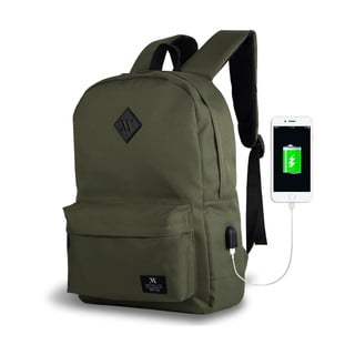 SPECTA Smart Bag sötétzöld hátizsák USB csatlakozóval - My Valice