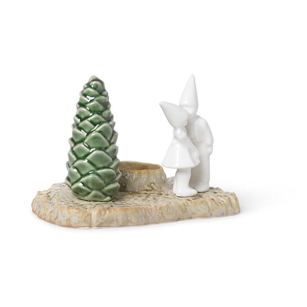 Christmass Kiss karácsonyi agyagkerámia gyertyatartó, hosszúság 17 cm - Kähler Design-image-2