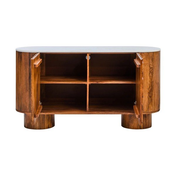 Natúr színű mangófa komód 140x75x45 cm Torcino – Premier Housewares-image-3