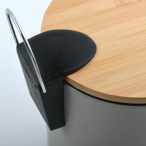 Szürkésbarna acél pedálos szemetes 5 l   Adonis – Spirella-image-3