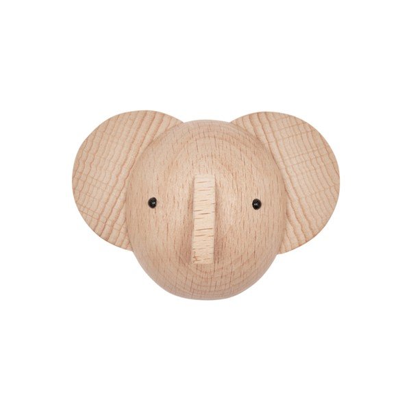 Natúr színű fali bükkfa akasztó Elephant – OYOY Mini
