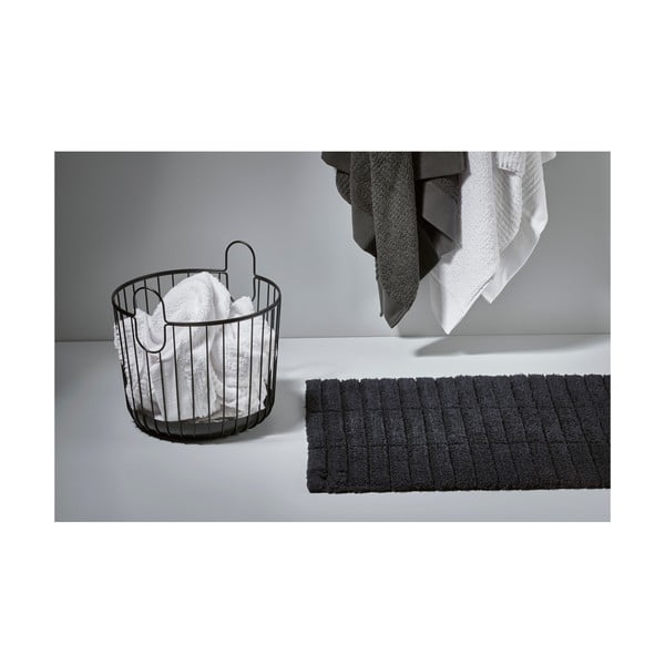 Tiles fekete pamut fürdőszobai kilépő, 50 x 80 cm - Zone-image-1