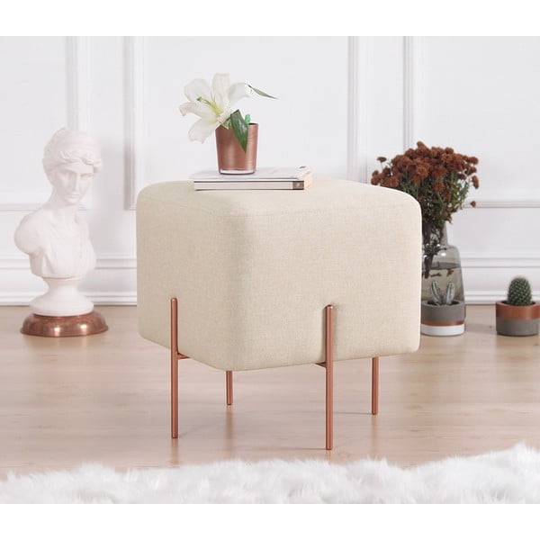 Krémszínű puff Copper – Artie-image-3