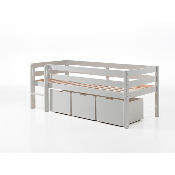 Fehér gyerekágy alatti fiók szett 3 db-os Pino – Vipack-image-1