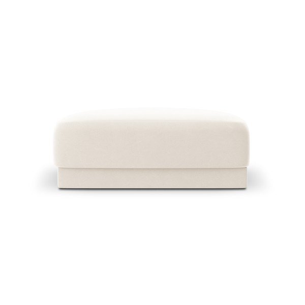 Fehér bársony puff Miley  – Micadoni Home-image-3