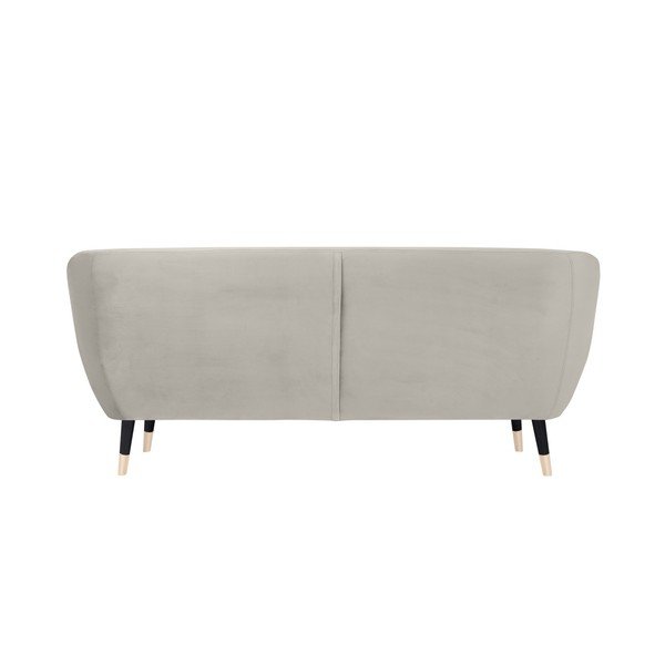 Amelie krémszínű kanapé fekete lábakkal, 188 cm - Mazzini Sofas-image-4