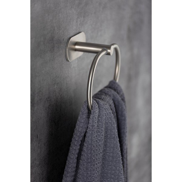 Matt ezüstszínű öntapadós rozsdamentes acél törölközőtartó Orea – Wenko-image-1