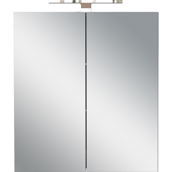 Antracitszürke fali tükrös fürdőszoba szekrény 60x71 cm Arcena – Germania