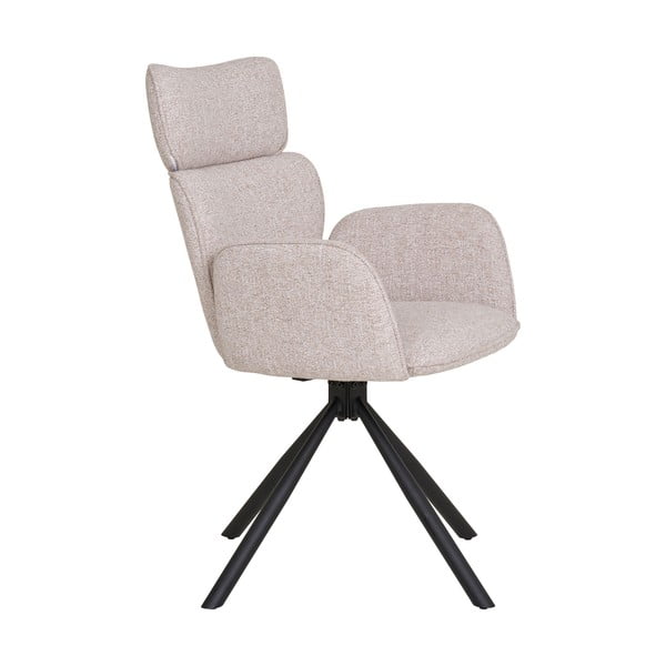 Bézs kárpitozott karfás étkezőfotel szett 2 db-os Cordoba – House Nordic-image-3