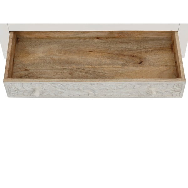 Krémszínű mangófa ruhásszekrény 180x40 cm Kalhana – Støraa-image-4