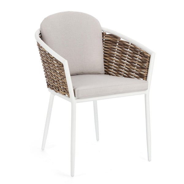 Fehér fém kerti szék Maribela   – Bizzotto