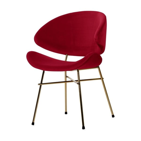 Cheri piros szék aranyszínű lábakkal - Iker