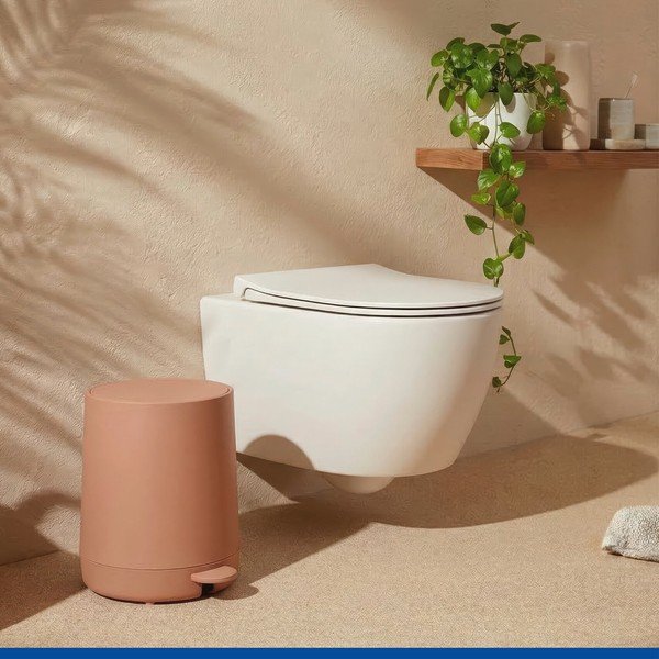 Barna műanyag pedálos szemetes 5 l Fablo – Wenko-image-2