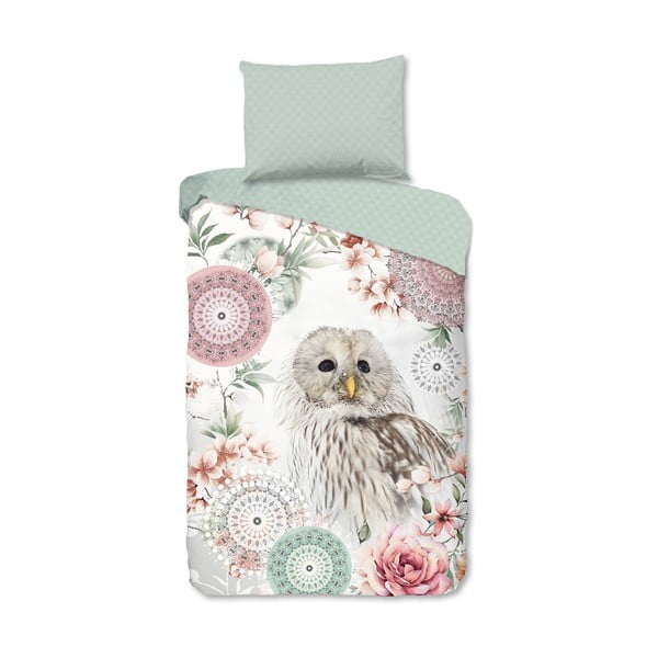 Zöld egyszemélyes flanel ágyneműhuzat 140x200 cm Omaira – HIP