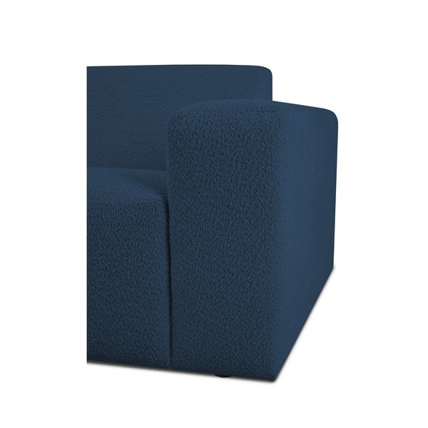 Sötétkék buklé sarokkanapé (U alakú) Roxy – Scandic-image-3