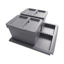 Szürke műanyag szelektív-beépíthető szemetes 2x12 l Metropolis Flip-up – Elletipi