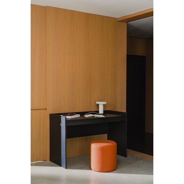 Terrakotta színű gyapjú puff Folk – noo.ma-image-1