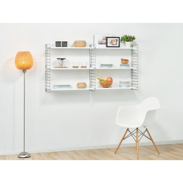 Libro háromszintes fehér polc, hossz 70 cm - Metaltex-image-3