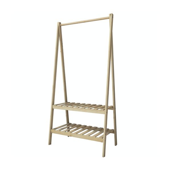 Natúr színű ruhatartó állvány tölgyfa dekorral Susanne – Kalune Design-image-1