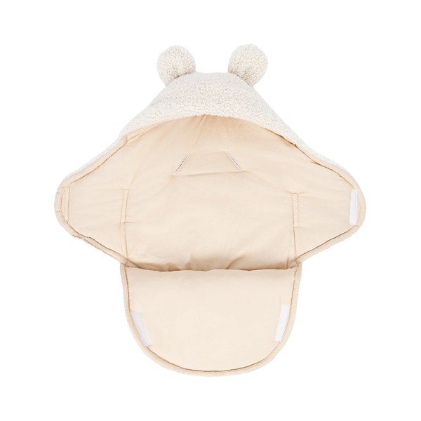 Krémszínű sherpa babapólya 45x80 cm – Meowbaby-image-1