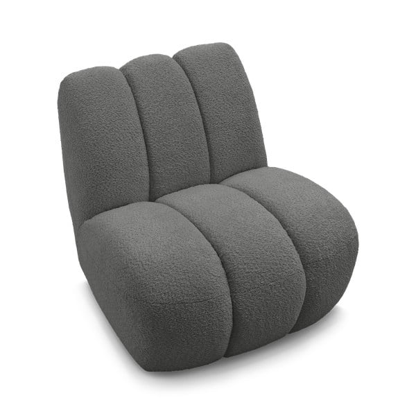 Sötétszürke buklé fotel Janissaire – Bobochic Paris-image-4