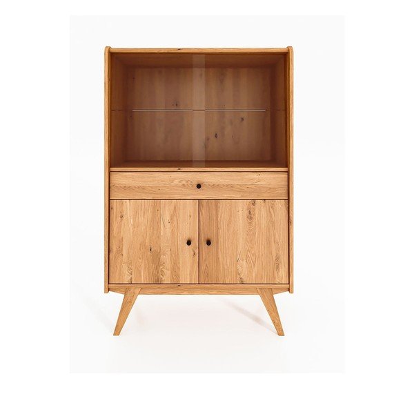 Tölgyfa tálalószekrény 100x154 cm Retro - The Beds-image-2