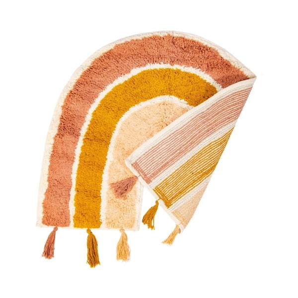 Earth Rainbow narancssárga-rózsaszín pamut gyerekszőnyeg, 50 x 60 cm - Sass & Belle-image-2