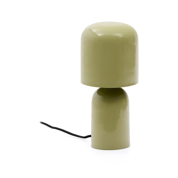 Zöld asztali lámpa fém búrával (magasság 28 cm) Monze – Kave Home