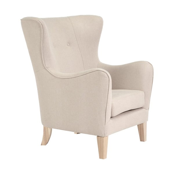 Krémszínű füles fotel Campo – House Nordic-image-2